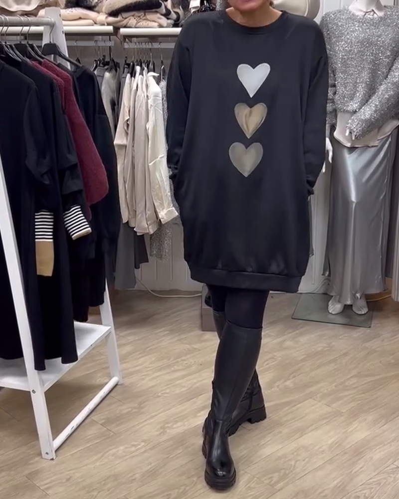 Hannah | Heart Print Sweater