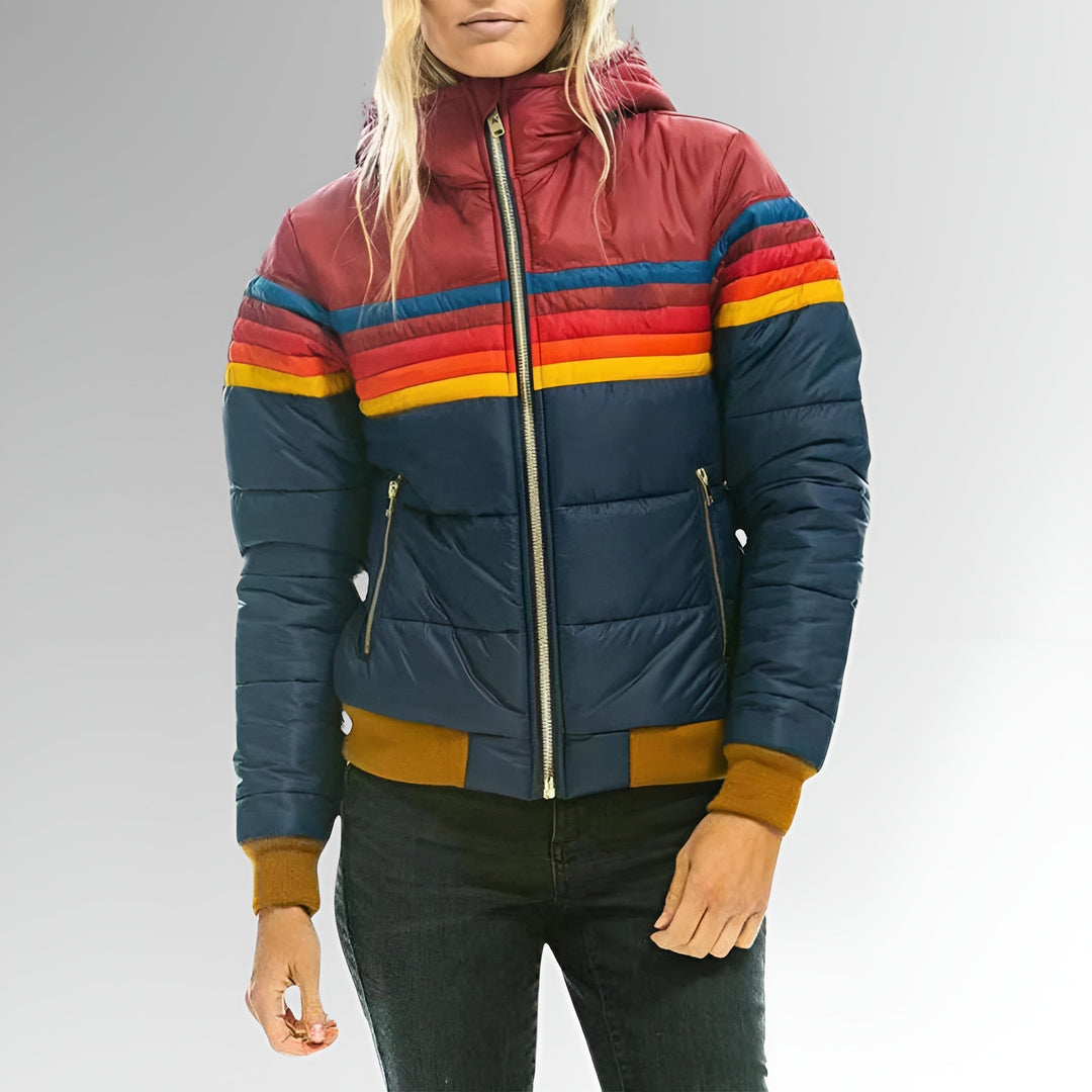Ivy  | Zip-Up Jacket with Rainbow Stripes