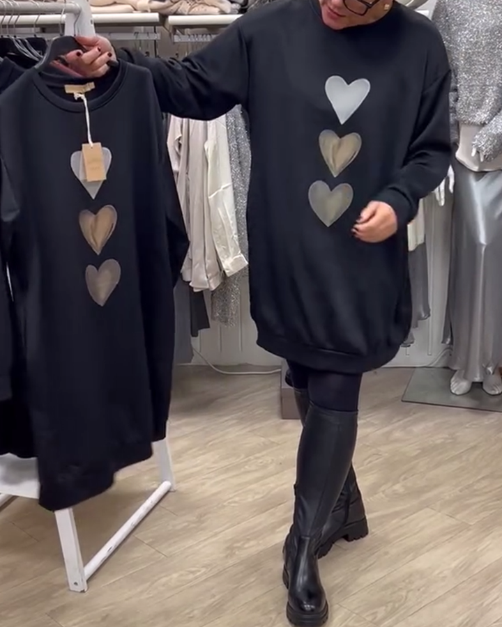 Hannah | Heart Print Sweater