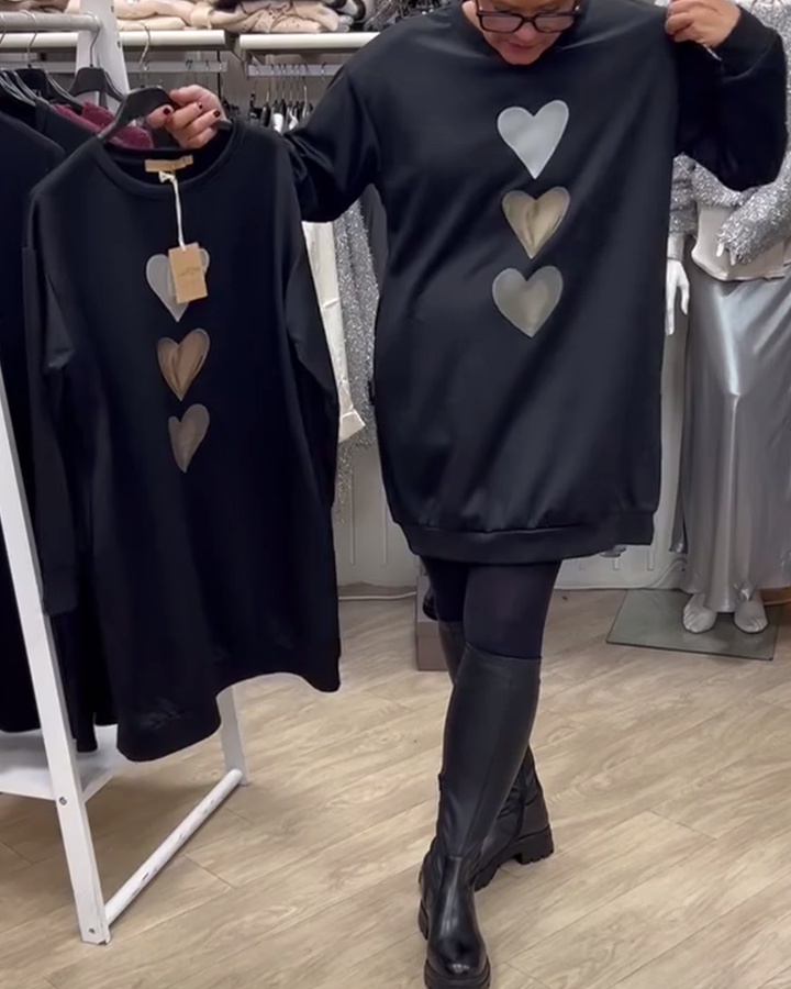 Hannah | Heart Print Sweater