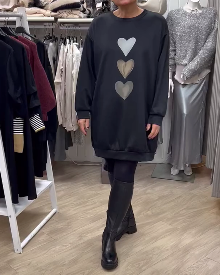 Hannah | Heart Print Sweater