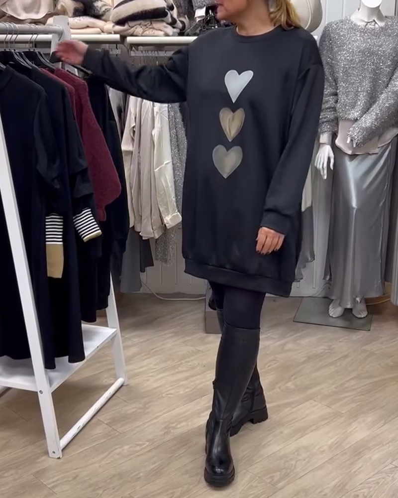 Hannah | Heart Print Sweater