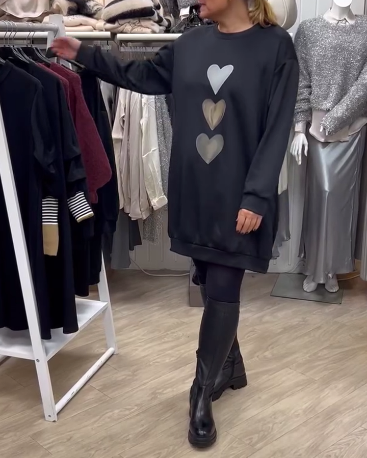 Hannah | Heart Print Sweater