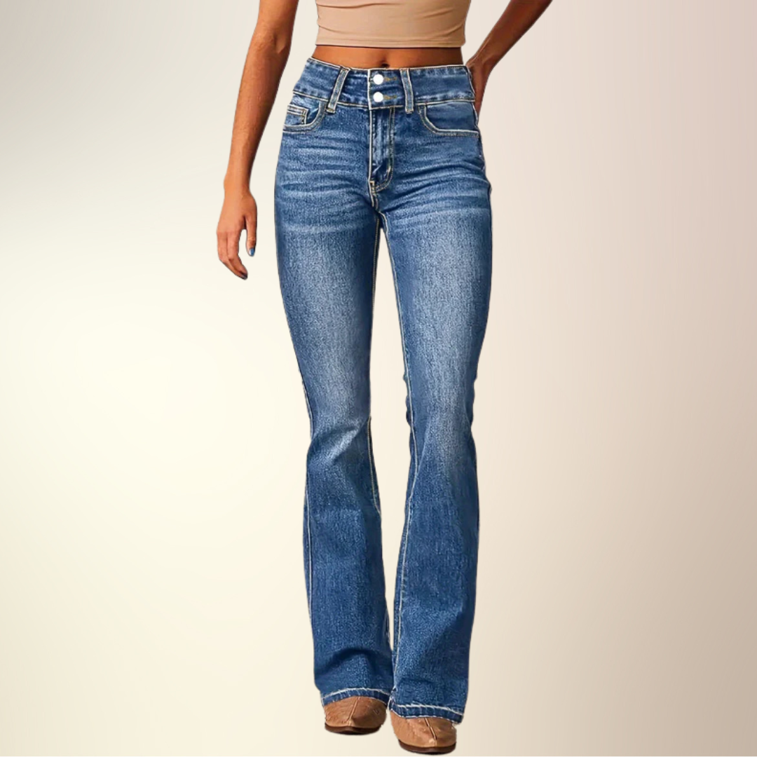 Monica | Trendy High-Waisted Flared Jeans