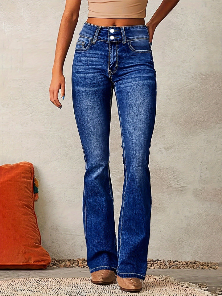 Monica | Trendy High-Waisted Flared Jeans