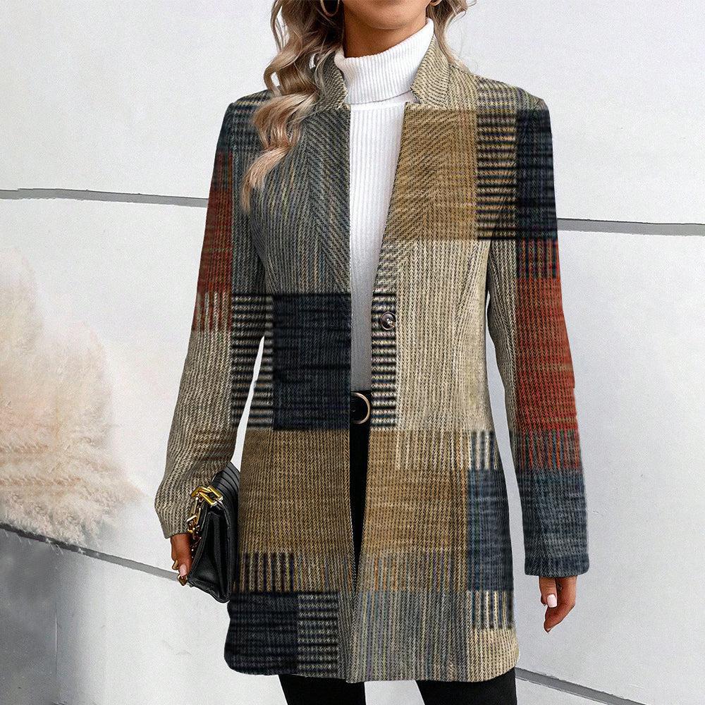 Marina | Elegant women's blazer jacket with pattern