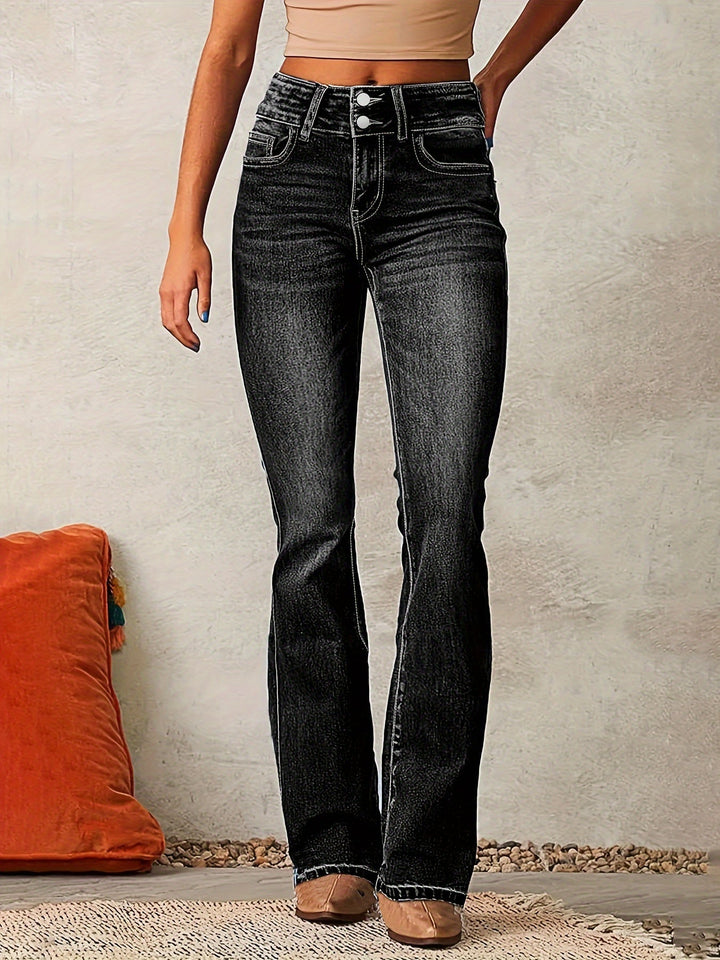 Monica | Trendy High-Waisted Flared Jeans
