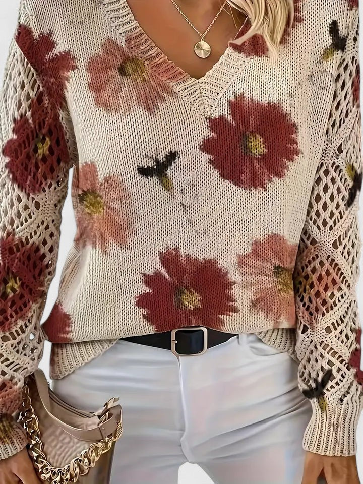 Aurelia | Elegant sweater with floral design