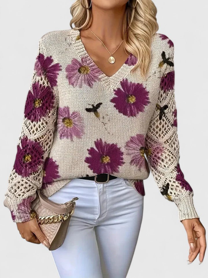 Aurelia | Elegant sweater with floral design
