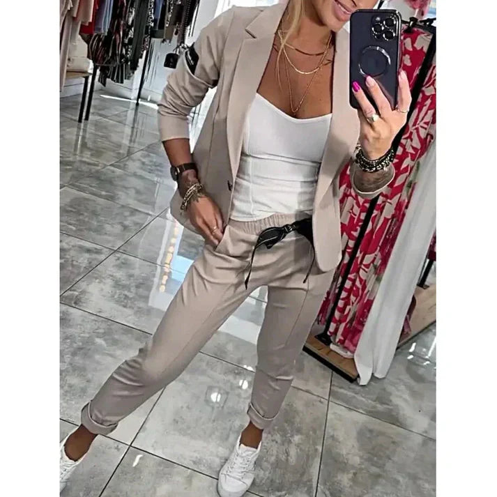 Olivia | Elegant Two-Piece Blazer & Pant Set