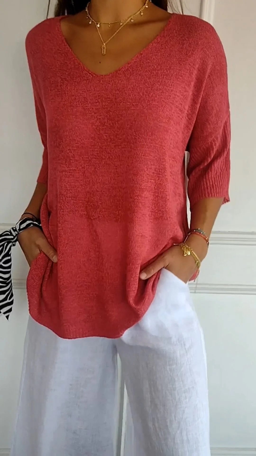 Lauren | Casual V-Neck Top