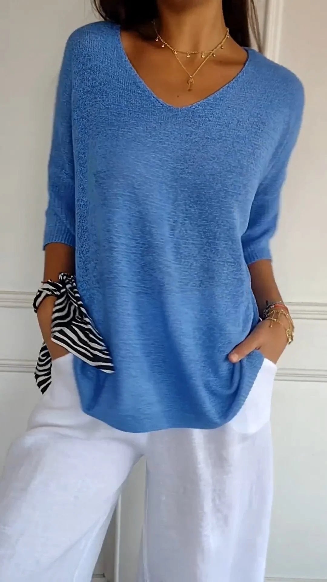 Lauren | Casual V-Neck Top