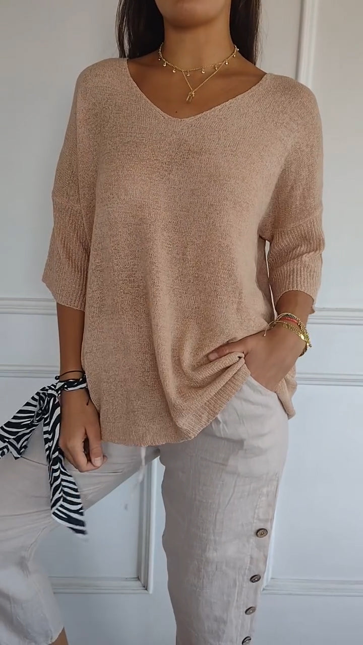 Lauren | Casual V-Neck Top