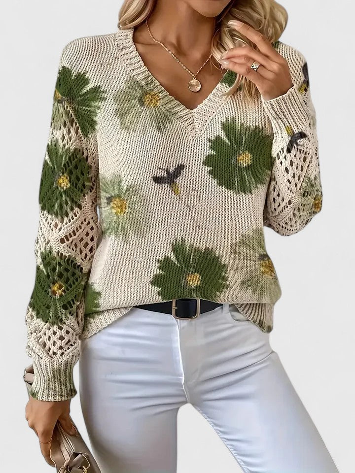 Aurelia | Elegant sweater with floral design