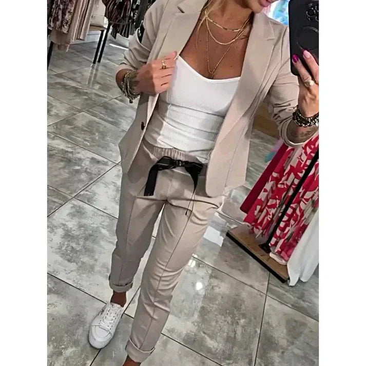 Olivia | Elegant Two-Piece Blazer & Pant Set