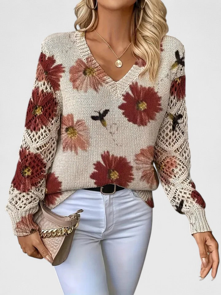 Aurelia | Elegant sweater with floral design