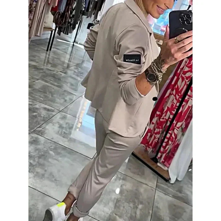 Olivia | Elegant Two-Piece Blazer & Pant Set