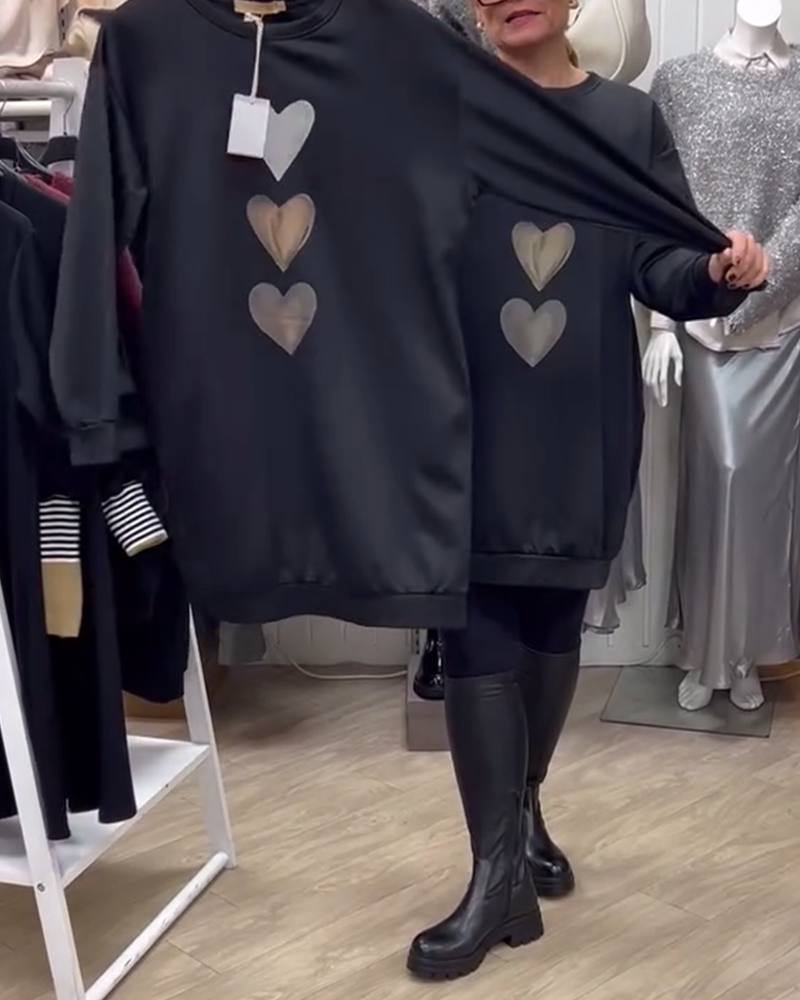 Hannah | Heart Print Sweater