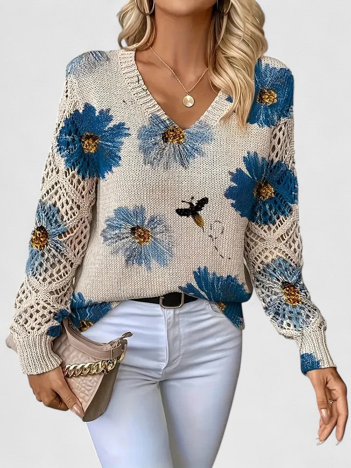 Aurelia | Elegant sweater with floral design