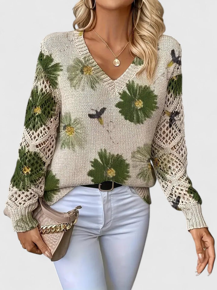 Aurelia | Elegant sweater with floral design