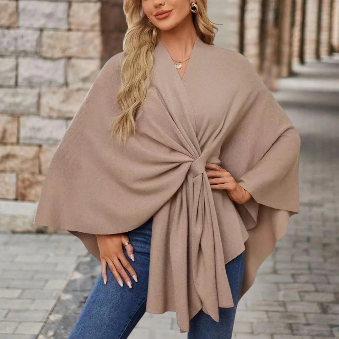 Yvette | Elegant Draped Poncho