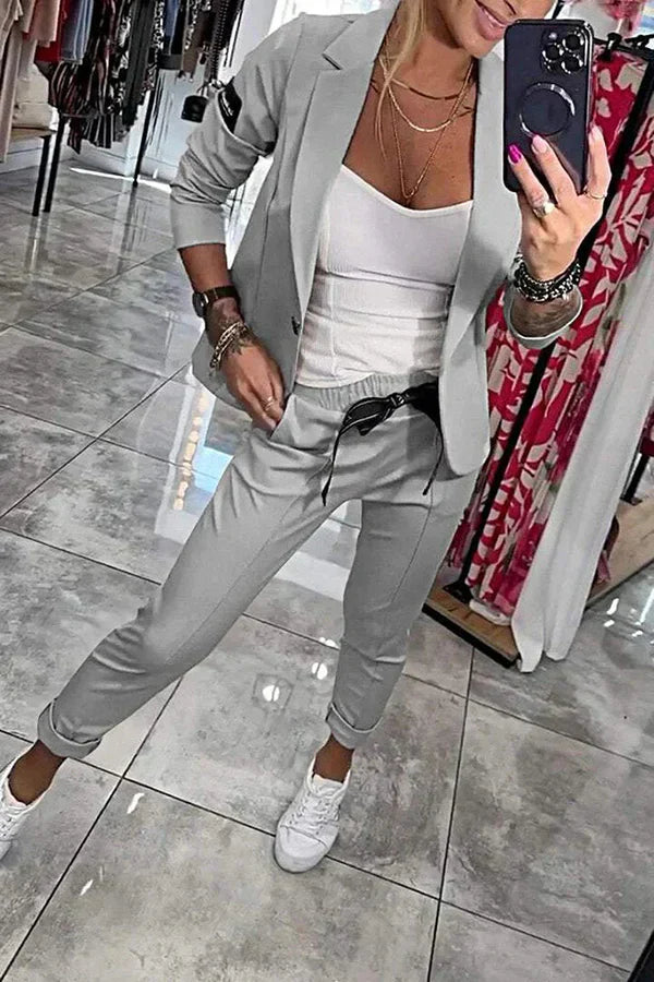 Olivia | Elegant Two-Piece Blazer & Pant Set