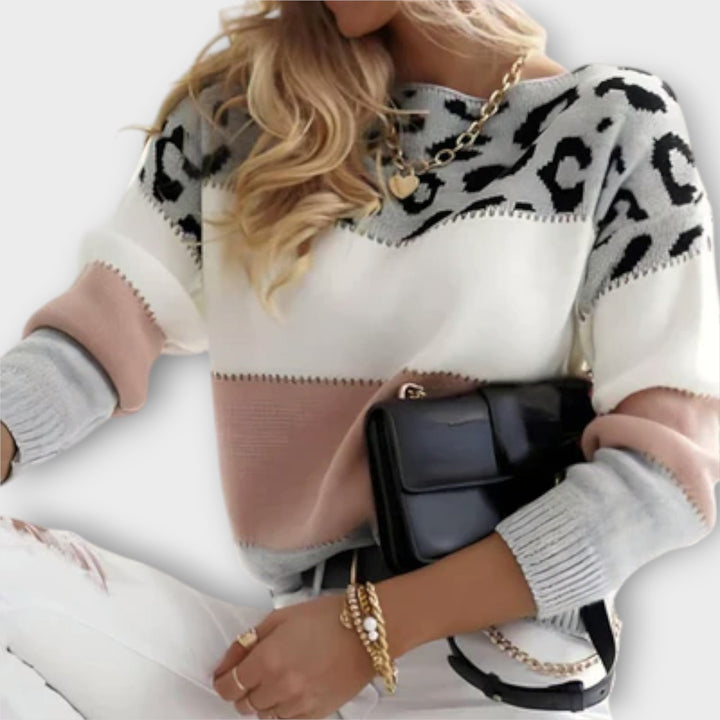 Megan | Casual Leopard Print Sweater