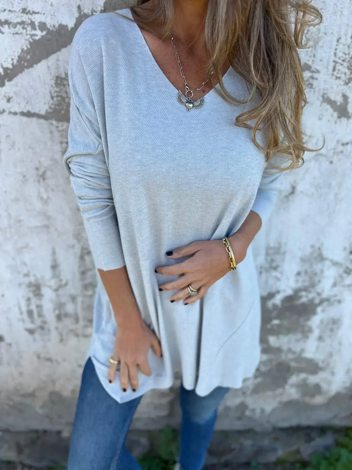 Lisa | Relaxed V-Neck Knit Tunic