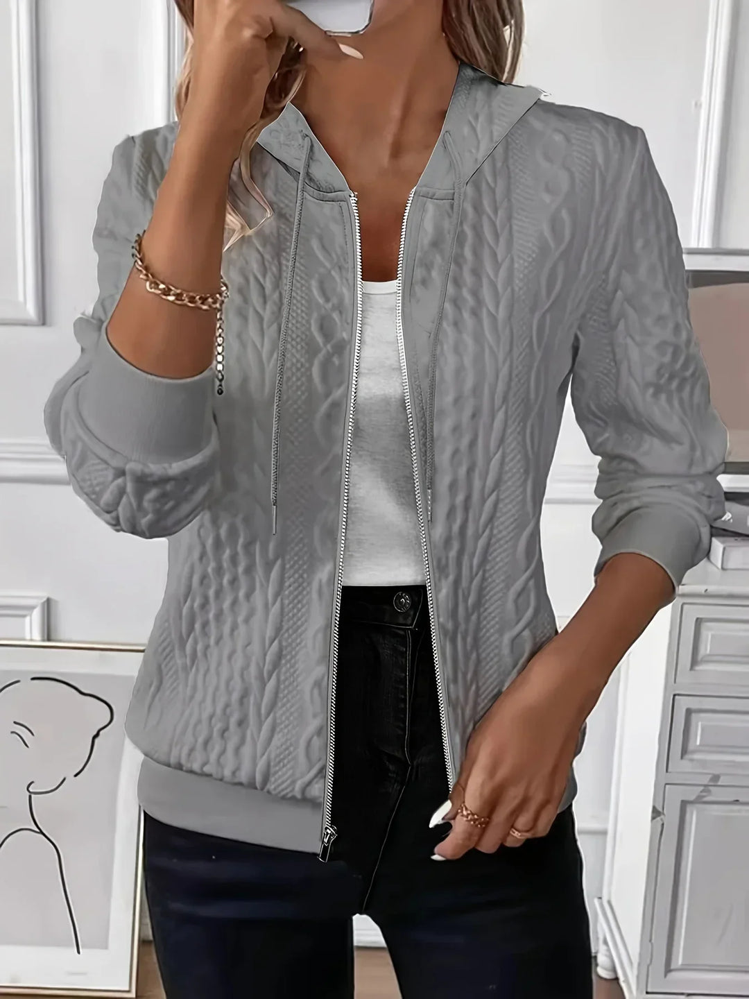 Lena | Hoodie with zipper