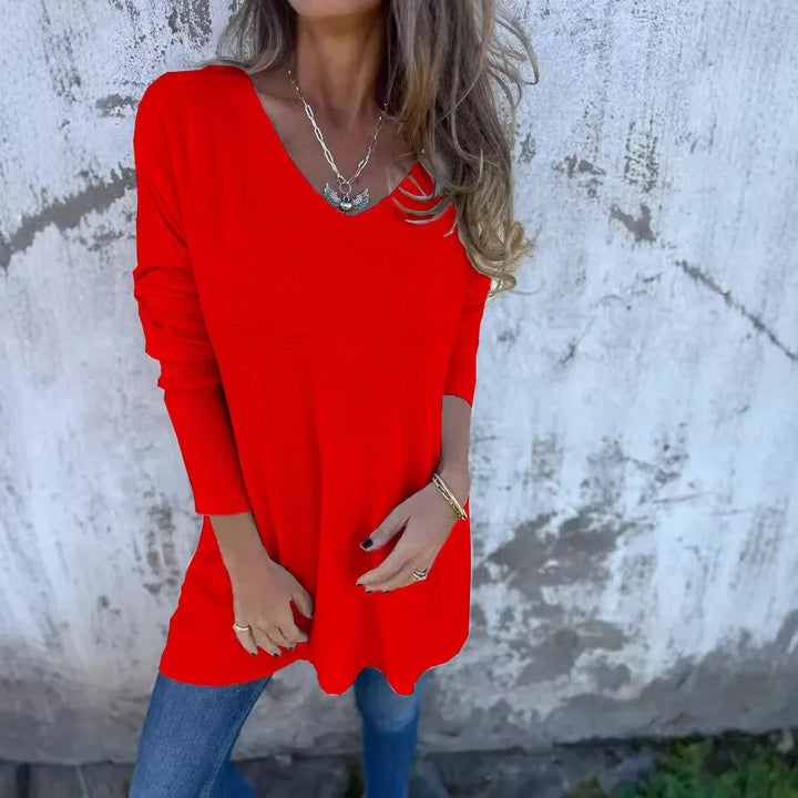 Lisa | Relaxed V-Neck Knit Tunic