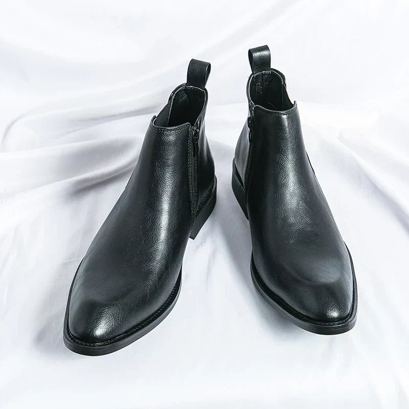 Daniel | Leather Chelsea boots with zipper