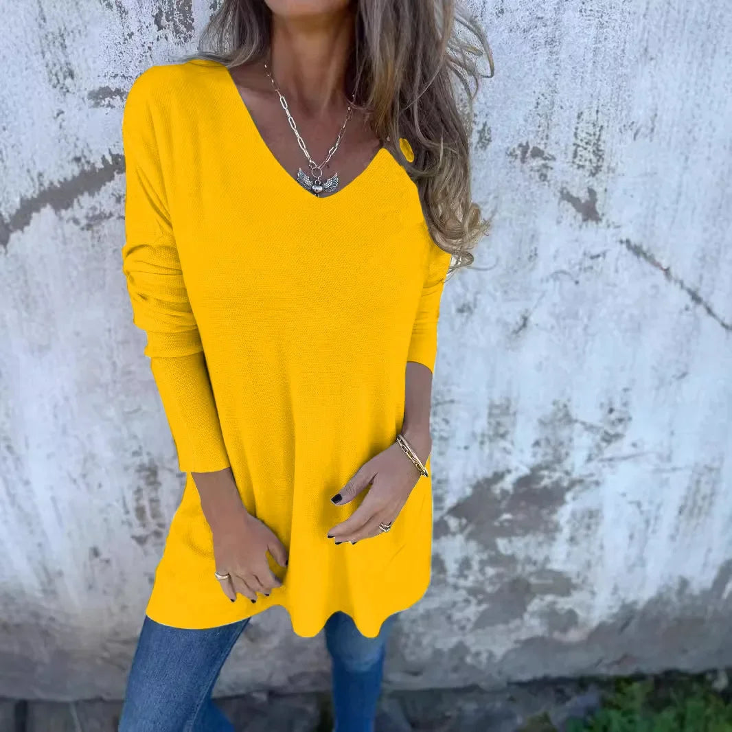 Lisa | Relaxed V-Neck Knit Tunic