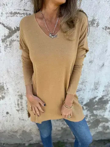Lisa | Relaxed V-Neck Knit Tunic