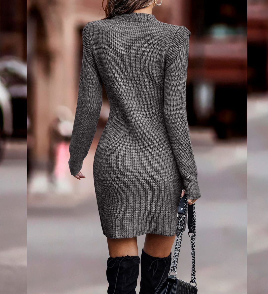 Serina | Elegant Knitted Winter Dress