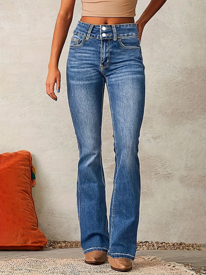 Monica | Trendy High-Waisted Flared Jeans
