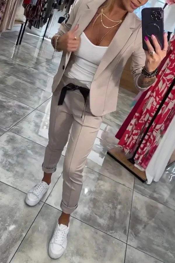 Olivia | Elegant Two-Piece Blazer & Pant Set