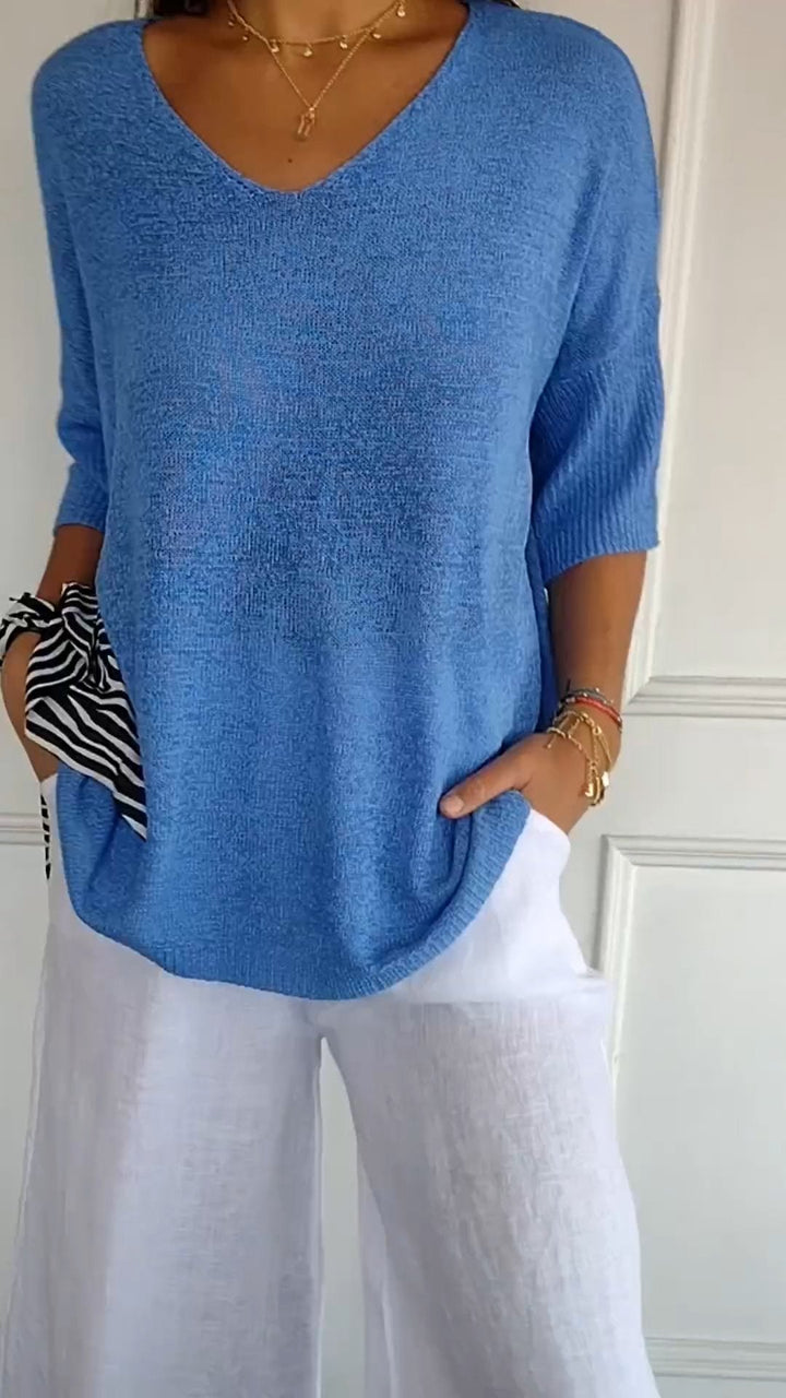 Lauren | Casual V-Neck Top