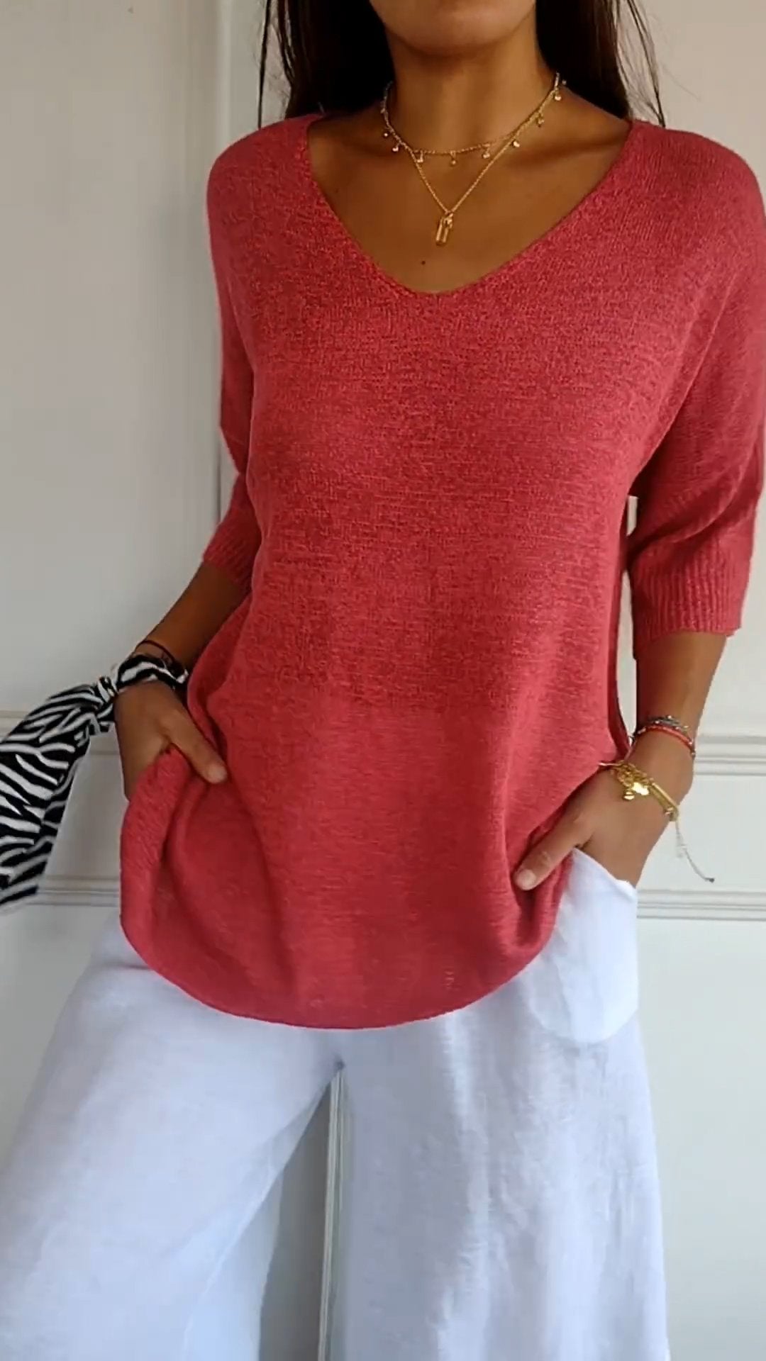 Lauren | Casual V-Neck Top