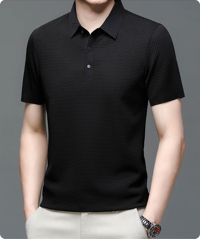 David | Stylish Textured Polo Shirt for Men