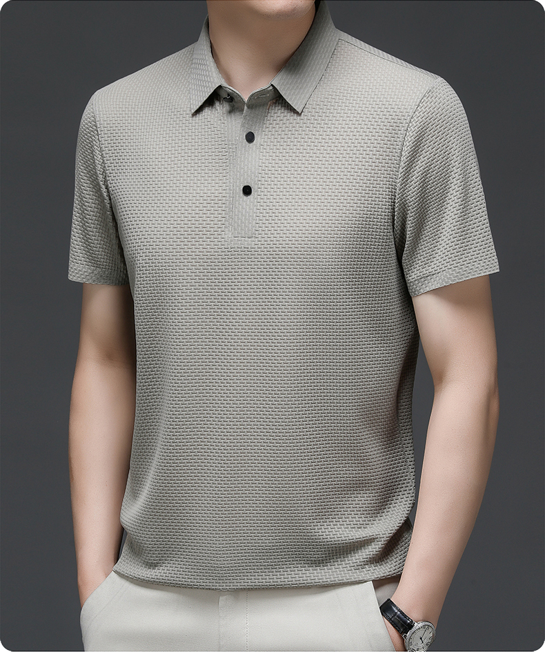 David | Stylish Textured Polo Shirt for Men