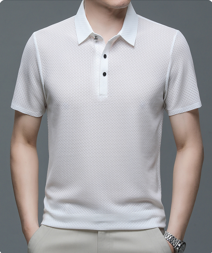 David | Stylish Textured Polo Shirt for Men